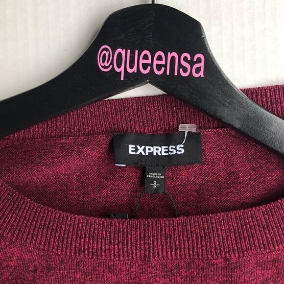 Express 3/4 Sleeve Burgundy Sweater - Picture 15 of 16